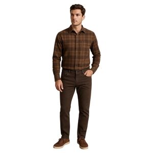 Robert Graham Cocoa Tailored Kipling Jeans Size 40 X 32.5 Quiet Luxury